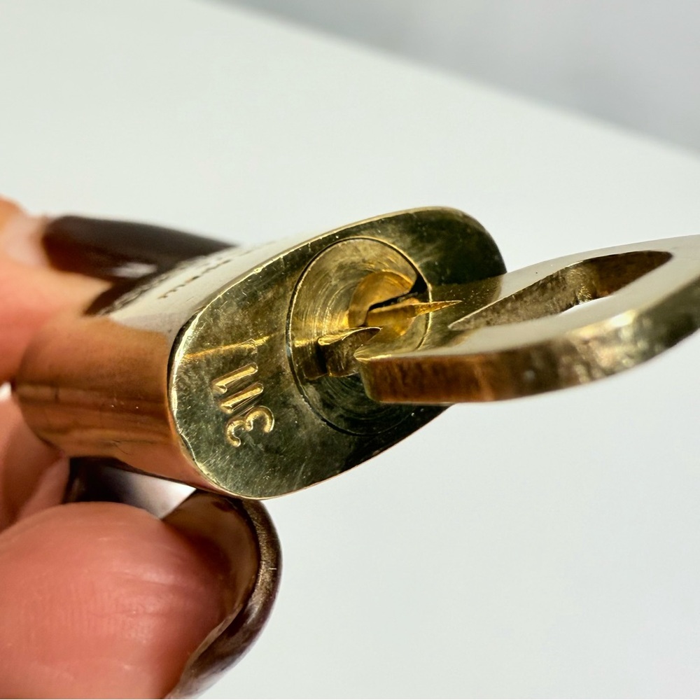 Louis Vuitton Gold Padlock #311 with Key. VGUC - Picture 6 of 7